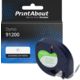 Schriftband kompatibel mit Dymo 91200 (S0721510) - (12 mm) - Schwarz auf weiß
