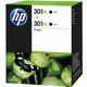 HP 301XL (D8J45AE) Druckerpatrone - 2x Schwarz - Hoher Kapazität - Multipack