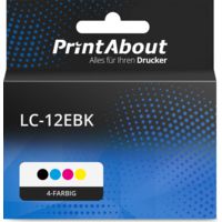 Druckerpatrone kompatibel mit Brother LC-12EBK - 4-farbig - Multipack