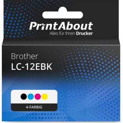 Druckerpatrone kompatibel mit Brother LC-12EBK - 4-farbig - Multipack