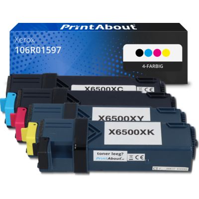 Toner kompatibel mit Xerox 106R01597 - 4-farbig - Multipack