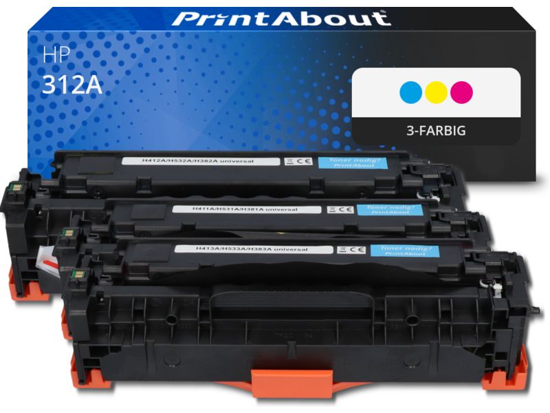 PrintAbout Toner 312A (CF440AM) 3-farbig Multipack für HP