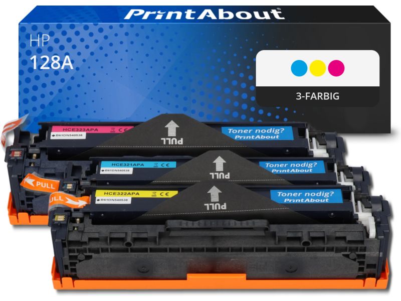 PrintAbout Toner 128A (CF371AM) 3-farbig Multipack für HP