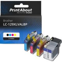 Druckerpatrone kompatibel mit Brother LC-129XLVALBP - 4-Farben - Hohe Kapazität - Multipack