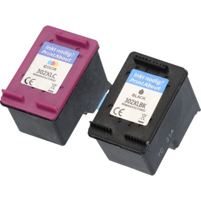 Druckerpatrone kompatibel mit HP 302XL (X4D37AE) - Schwarz + 3 Farben - Mulitpack - Hohe Kapazität