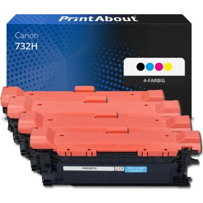 Toner kompatibel mit Canon 732H  - 4-farbig - Hohe Kapazität - Multipack