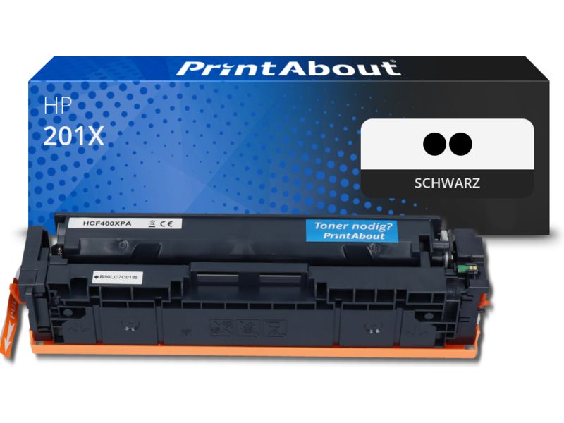 PrintAbout Toner 201X (CF400XD) Schwarz Multipack Hohe Kapazität für HP