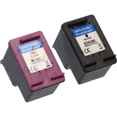 Druckerpatrone kompatibel mit HP 62XL (N9J71AE) - Schwarz + 3 Farben - Multipack