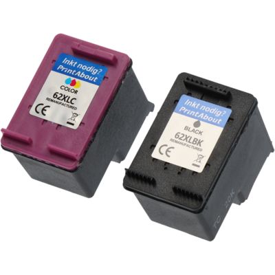 Druckerpatrone kompatibel mit HP 62XL (N9J71AE) - Schwarz + 3 Farben - Multipack