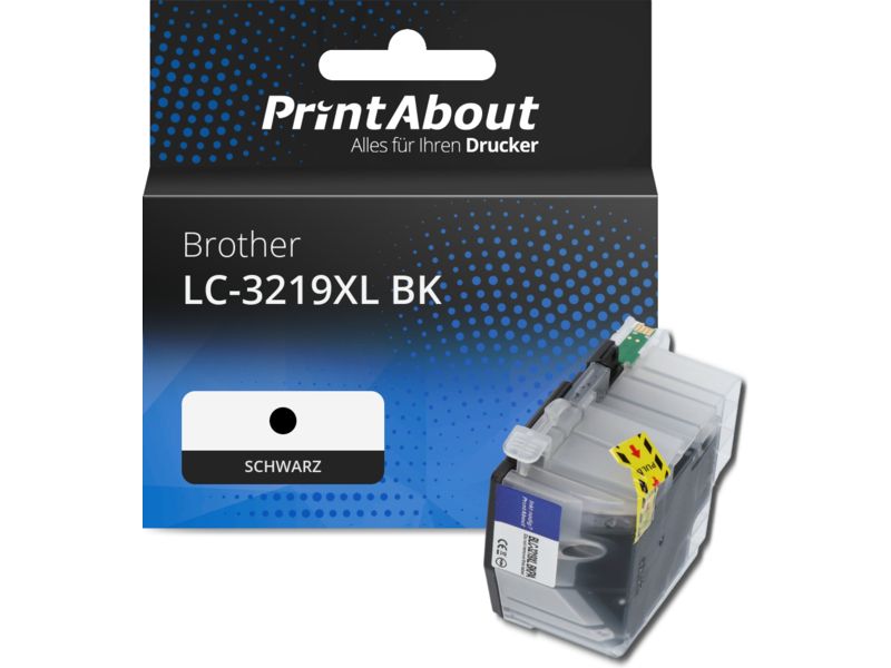 PrintAbout Druckerpatrone LC-3219XL BK Schwarz Hohe Kapazität für Brother
