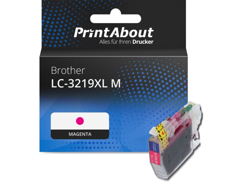 PrintAbout Druckerpatrone LC-3219XL M Magenta Hohe Kapazität für Brother