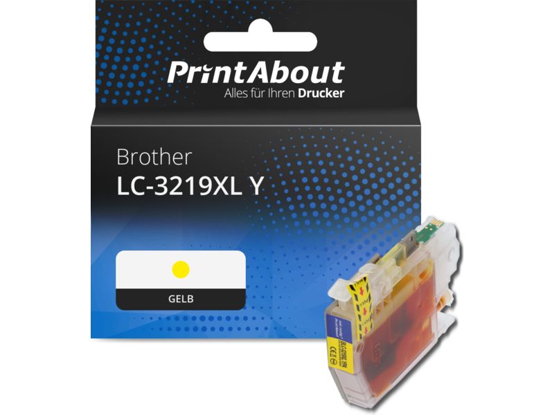 PrintAbout Druckerpatrone LC-3219XL Y Gelb Hohe Kapazität für Brother