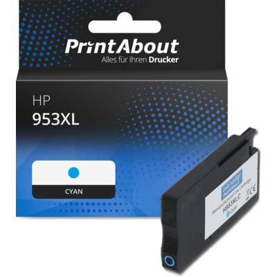 Druckerpatrone kompatibel mit HP 953XL (F6U16AE) - Cyan - Hohe Kapazität