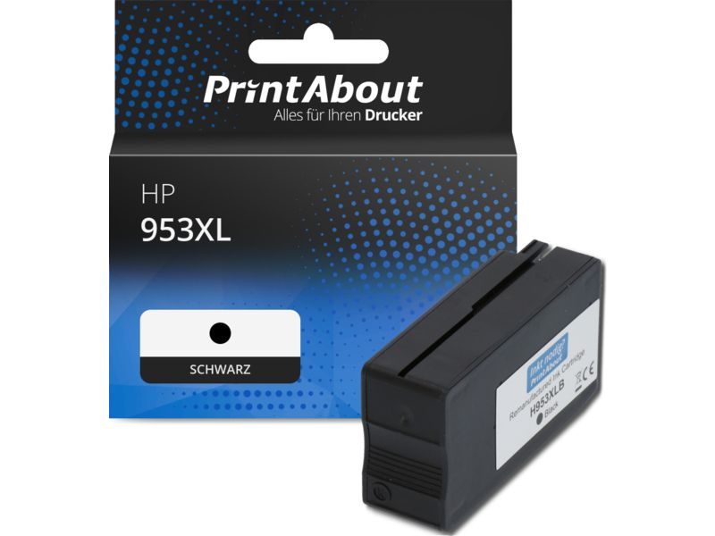 PrintAbout Druckerpatrone 953XL (L0S70AE) Schwarz Hohe Kapazität für HP