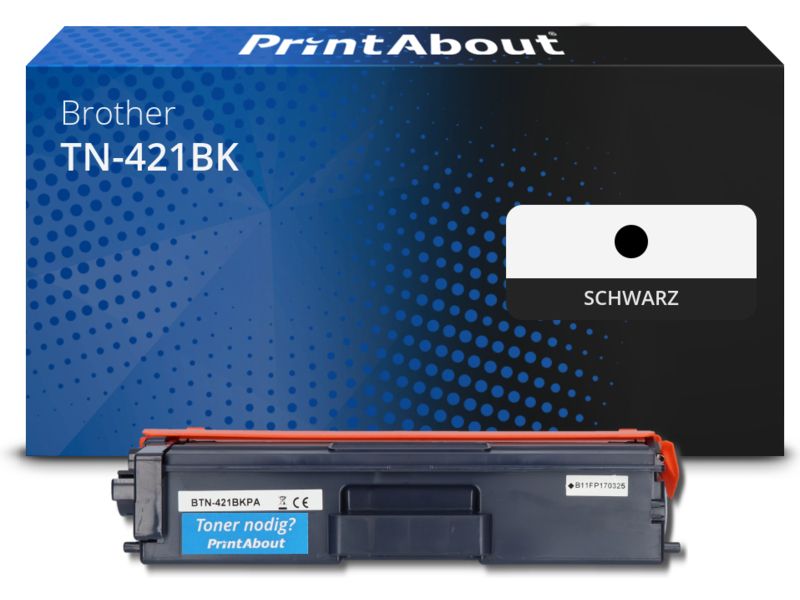 PrintAbout Toner TN-421BK Schwarz für Brother