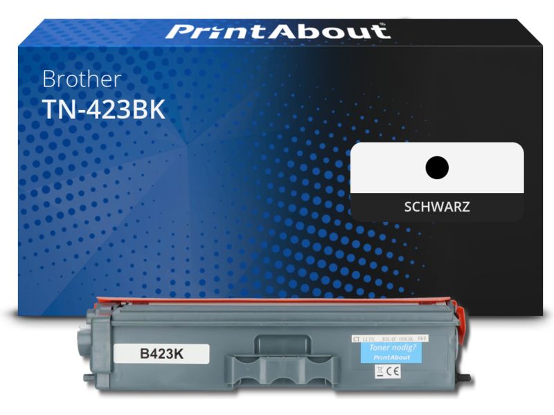 PrintAbout Toner TN-423BK Schwarz Hohe Kapazität für Brother
