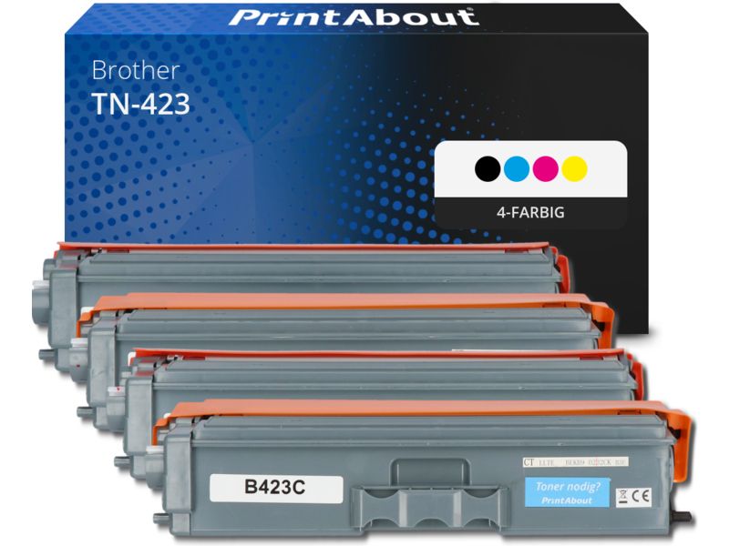 PrintAbout Toner TN-423 4-farbig Multipack Hohe Kapazität für Brother