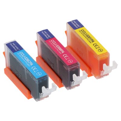 Druckerpatrone kompatibel mit Canon CLI-526C/M/Y - 3-farbig - Multipack