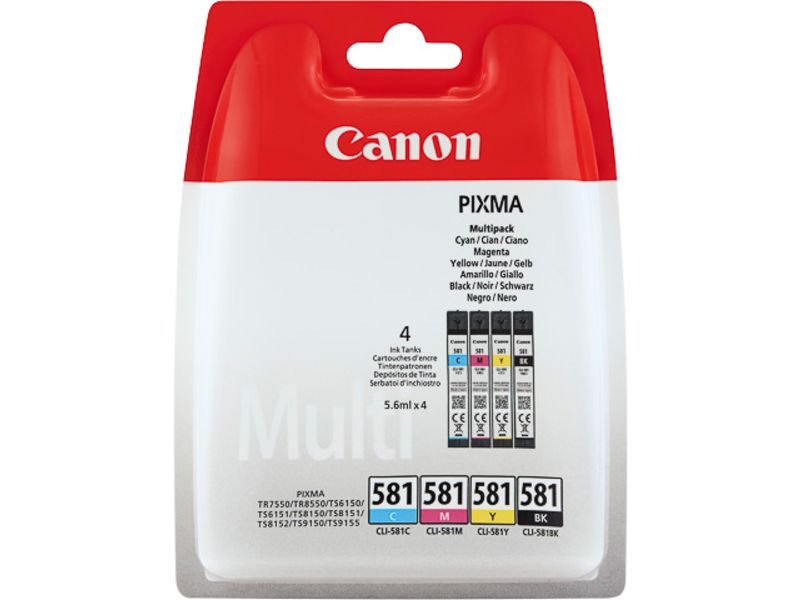 Canon CLI-581 C/M/Y/BK - 4-farbig - Druckerpatrone - Multipack