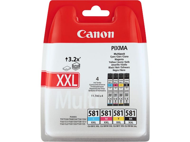 Canon CLI-581XXL C/M/Y/BK - 4-farbig - Druckerpatrone - Extra hohe Kapazität - Multipack