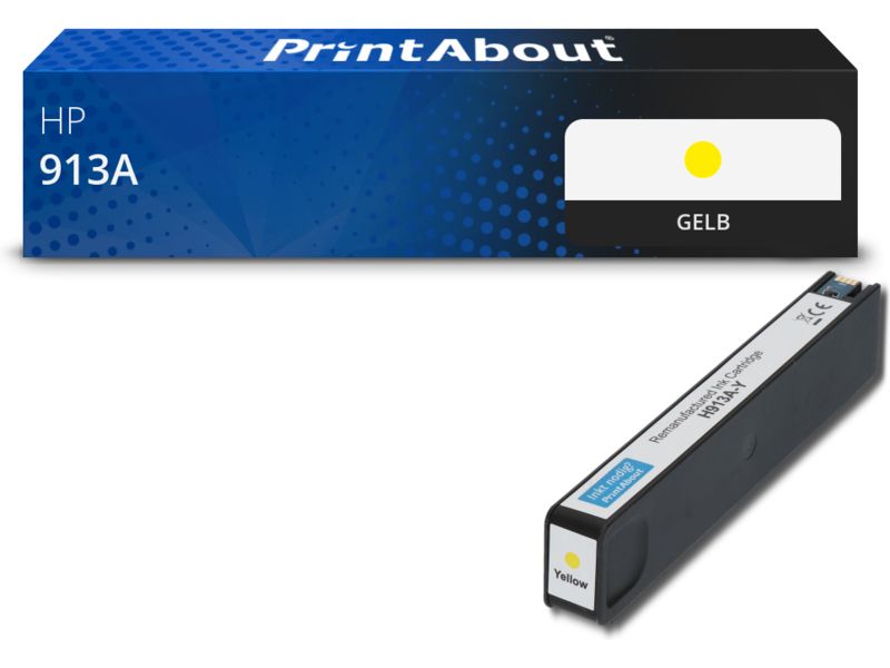 PrintAbout Druckerpatrone 913A (F6T79AE) Gelb für HP