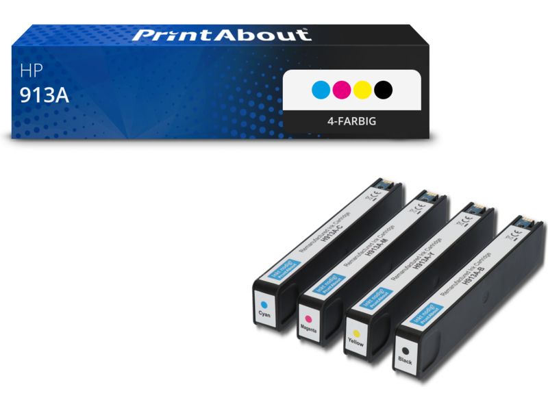 PrintAbout Druckerpatrone 913A (L0R95AE) 4-farbig Multipack für HP