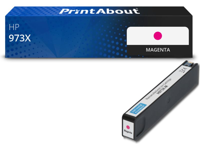 PrintAbout Druckerpatrone 973X (F6T82AE) Magenta Hohe Kapazität für HP