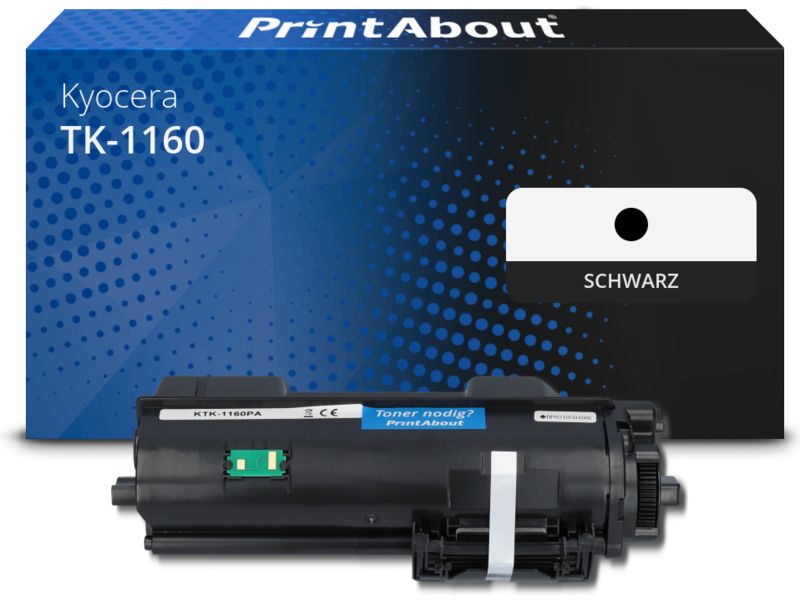 PrintAbout Toner TK-1160 Schwarz für Kyocera