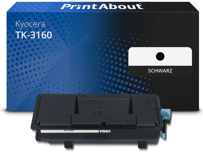 PrintAbout Toner TK-3160 Schwarz für Kyocera