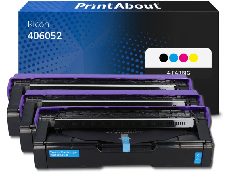 PrintAbout Toner 406052 (406094) 4-farbig Multipack für Ricoh