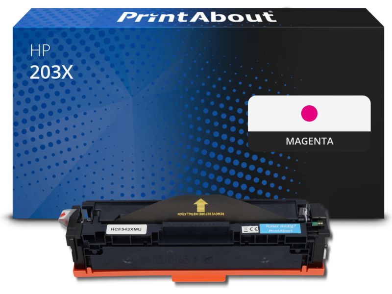PrintAbout Toner 203X (CF543X) Magenta Hohe Kapazität für HP