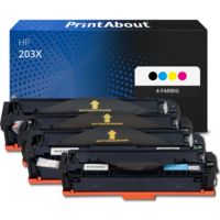 Toner kompatibel mit HP 203X (CF540X) - 4-farbig - Hohe Kapazität - Multipack
