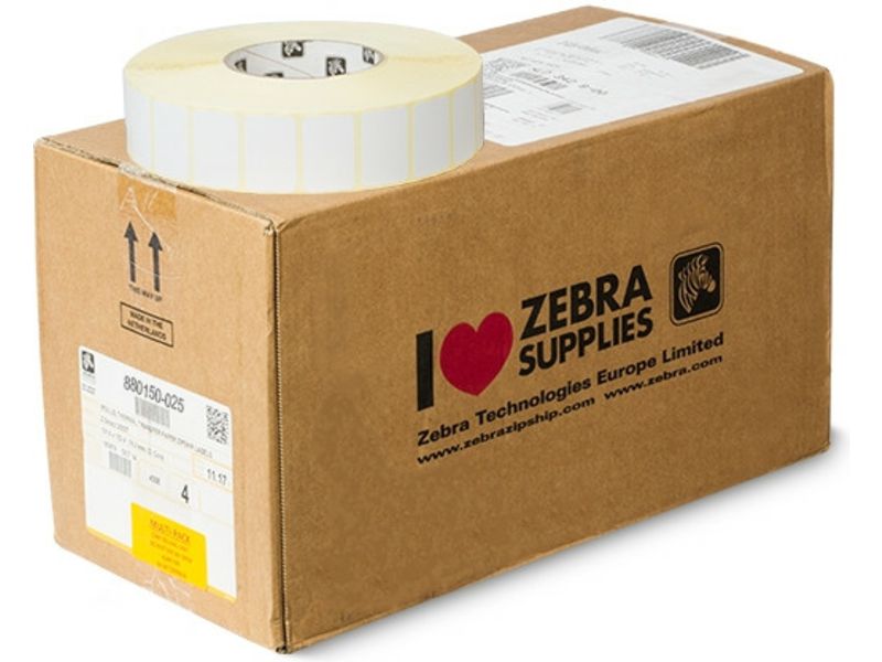 Zebra 880150-025 - (25 mm x 76 mm) 10 Rollen - Schwarz auf weiß - Etikett