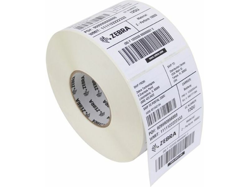 Zebra 800264-105 (Z-Select 2000D) - (102 mm x 25 mm) 12 Rollen - Schwarz auf weiß - Etikett