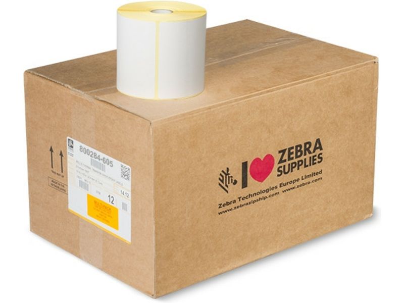 Zebra 800284-605 (Z-Perform 1000D) Etikett Schwarz auf Weiß (102 mm x 152 mm) 12 Rollen