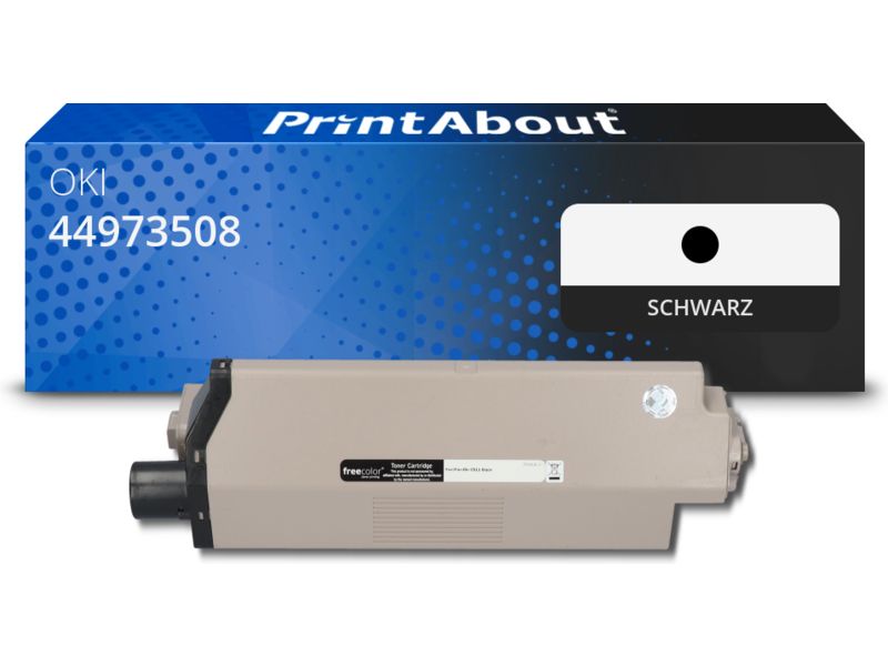 PrintAbout Toner 44973508 Schwarz Hohe Kapazität für OKI