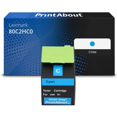 Toner kompatibel mit Lexmark 80C2HC0 (802HC) - Cyan - Hohe Kapazität