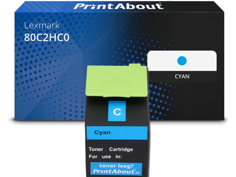 PrintAbout Toner 80C2HC0 (802HC) Cyan Hohe Kapazität für Lexmark