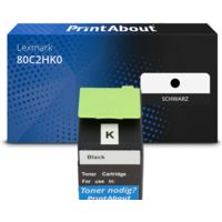 Toner kompatibel mit Lexmark 80C2HK0 (802HK) - Schwarz - Hohe Kapazität