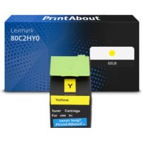 Toner kompatibel mit Lexmark 80C2HY0 (802HY) - Gelb - Hohe Kapazität