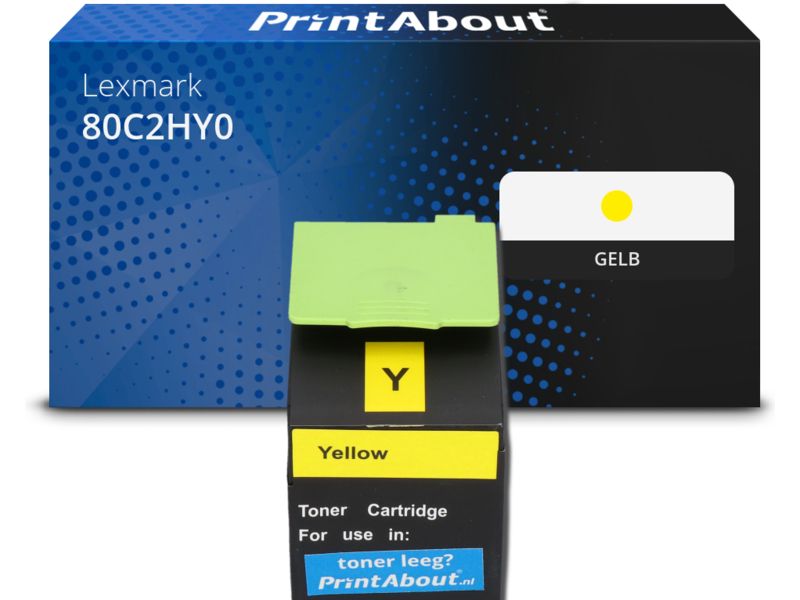 PrintAbout Toner 80C2HY0 (802HY) Gelb Hohe Kapazität für Lexmark