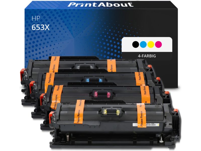 PrintAbout Toner 653X (CF320X) 4-farbig Multipack Hohe Kapazität für HP