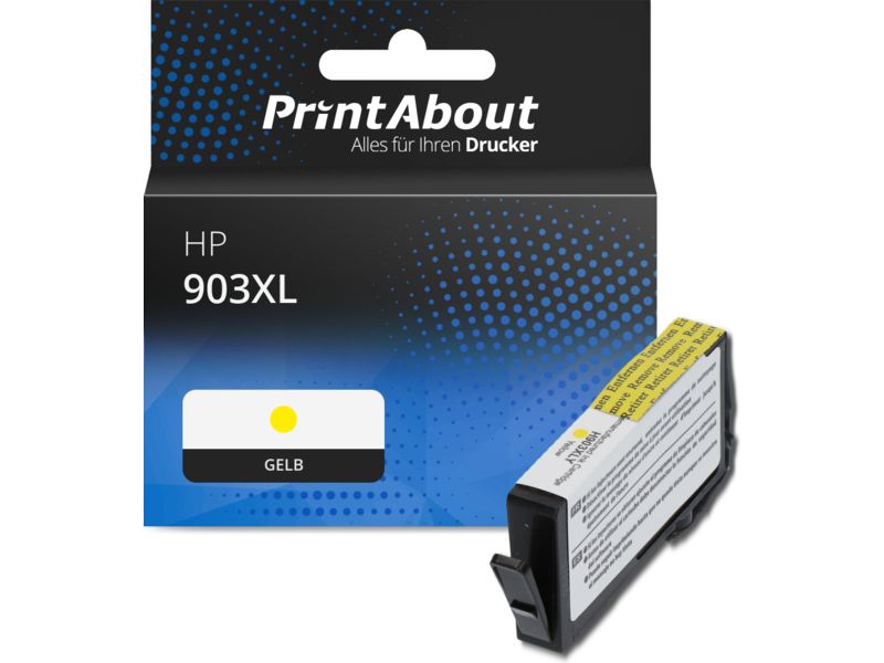 PrintAbout Druckerpatrone 903XL (T6M11AE) Gelb Hohe Kapazität für HP