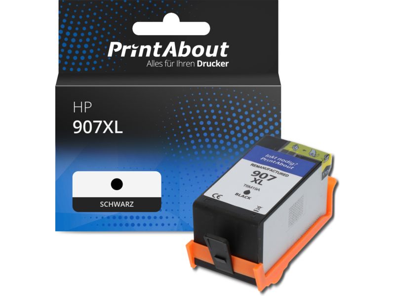 PrintAbout Druckerpatrone 907XL (T6M19AE) Schwarz Hohe Kapazität für HP