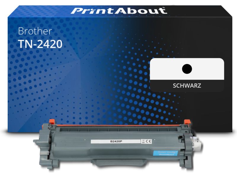 PrintAbout Toner TN-2420 Schwarz Hohe Kapazität für Brother