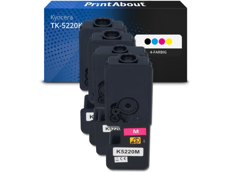 PrintAbout Toner TK-5220K 4-farbig Multipack für Kyocera