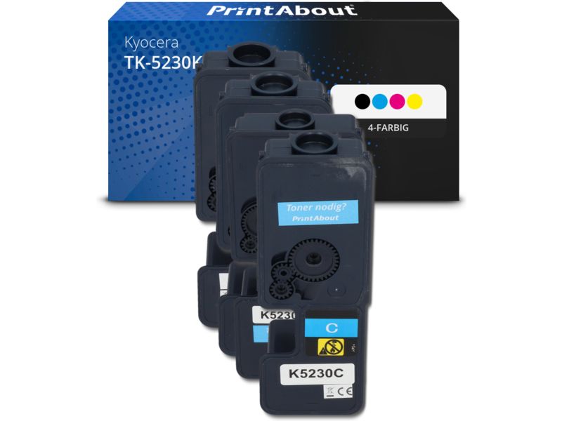 PrintAbout Toner TK-5230K 4-farbig Multipack für Kyocera