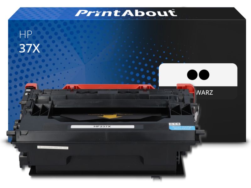 PrintAbout Toner 37X (CF237X) Schwarz Multipack Hohe Kapazität für HP