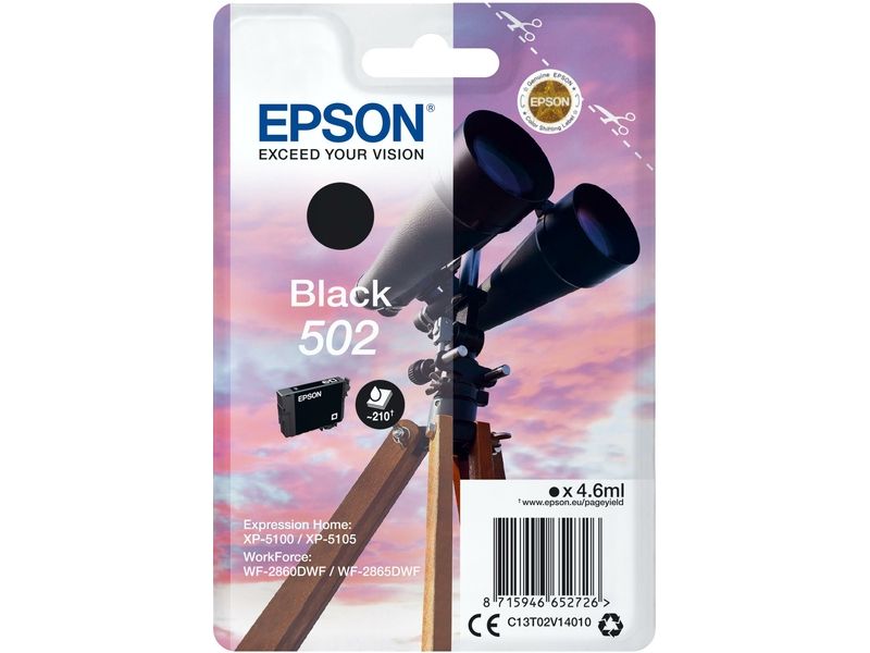 Epson 502 (C13T02V14010) - Schwarz - Druckerpatrone