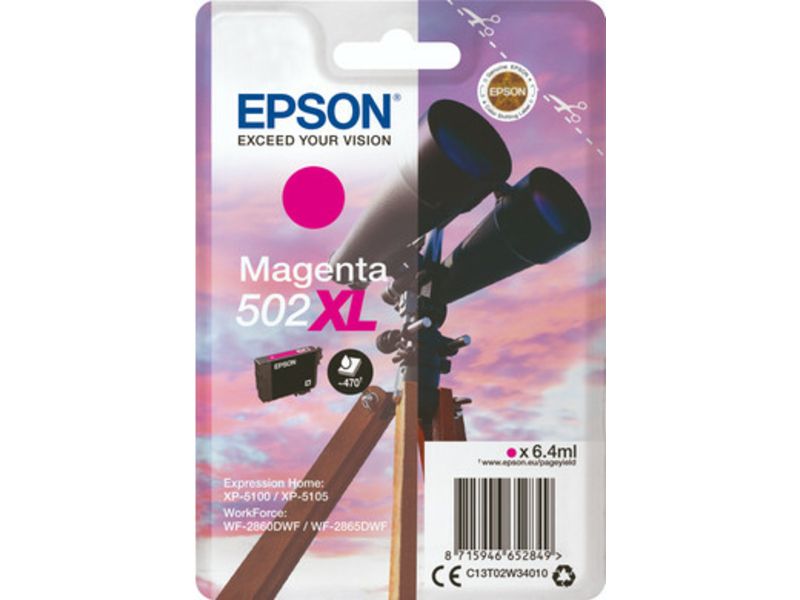 Epson 502XL (C13T02W34010) - Magenta - Druckerpatrone - Hohe Kapazität